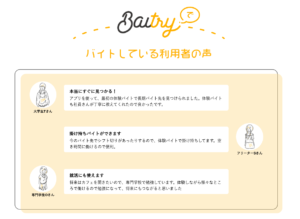 バイトリー 利用者 レビュー